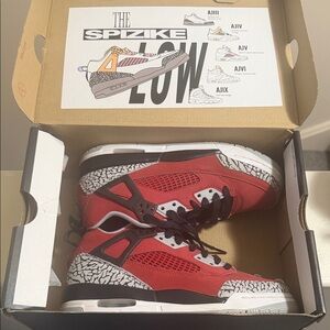 Nike Jordans Spizike Red suede